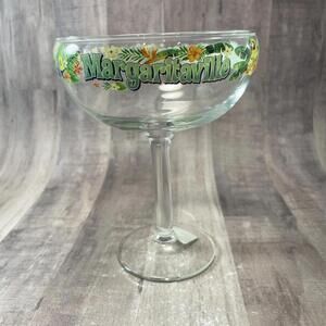 Jimmy Buffett Margaritaville Margarita Glass It's Five O'Clock Somewhere